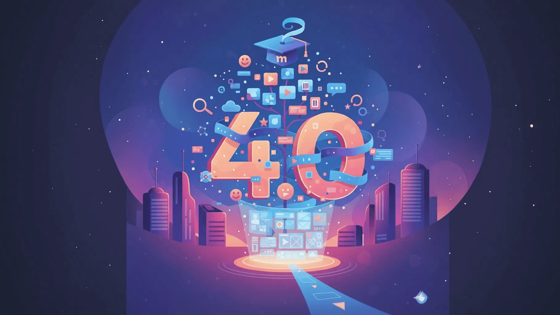 'Moodle 4.0' blog post poster